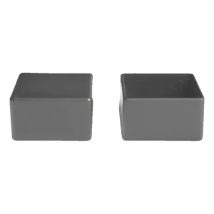 Ändlock till solcellsprofil 40×40 mm, grått