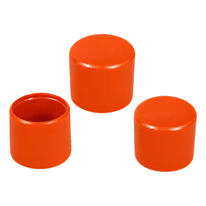 Ändlock för runt rör Ø 25 mm, orange