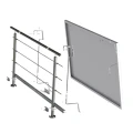 Monteringssats för Solceller för Balkongräcke Modell Balus 1 GPV-200-01