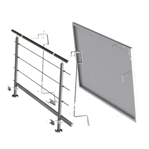 Monteringssats för Solceller för Balkongräcke Modell Balus 1 GPV-200-01