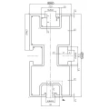 Aluminium monteringsprofil 420cm 80x40 för sexkantsskruv PV-01-24 (2)