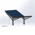 Solcellscarport för 2 fordon T Eco 11,4m x 3,3m Solcellsparkering GPV-101-09 (3)