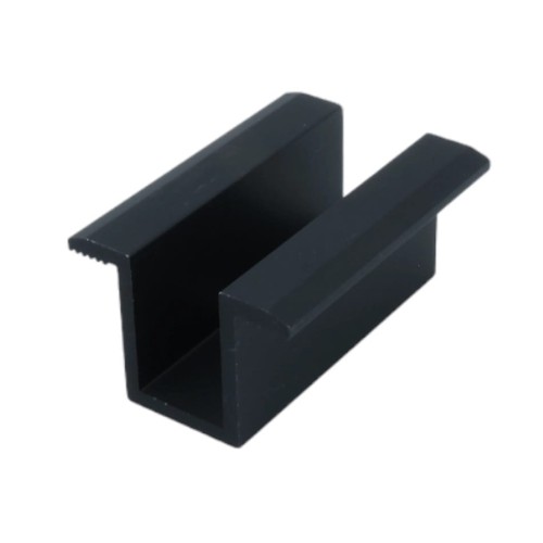 Mellanklämma H25 L50 med jordningssprint Anodiserad PV-04-10