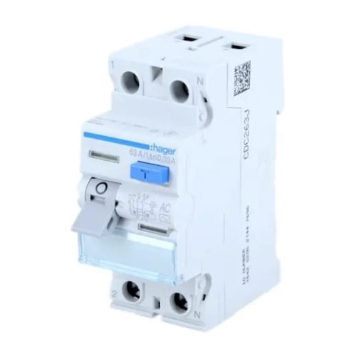 Jordfelsbrytare RCCB 40A 2P 30mA typ AC CDC240J HAGER GPV-401-32