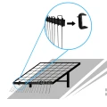 Clips för montering av spikar på fotovoltaik - vit 30 mm PV-400-15 (2)