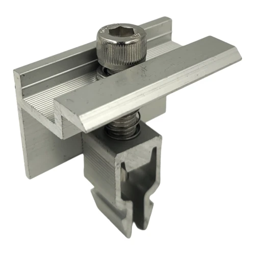 Ändklämma H30 KLIK silveranod L50 (typ 2) PV-03-27