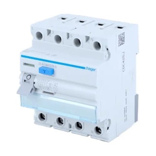Jordfelsbrytare 4P 40A 30mA Typ AC CDC440J HAGER GPV-401-36