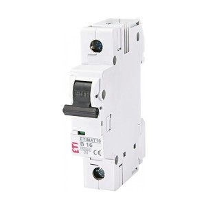 Överströmsbrytare B 16A 1P 10kA ETIMAT10 002121716 ETI