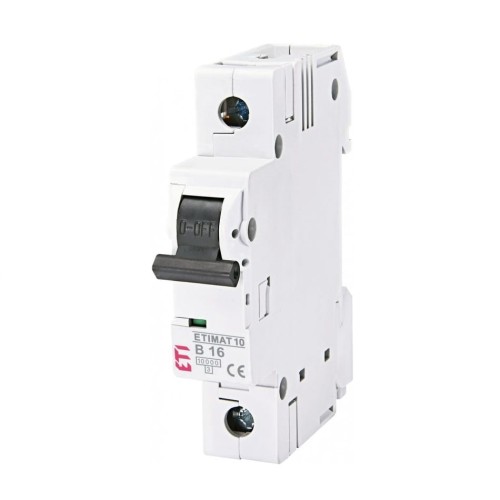 Överströmsbrytare B 16A 1P 10kA ETIMAT10 002121716 ETI GPV-401-131