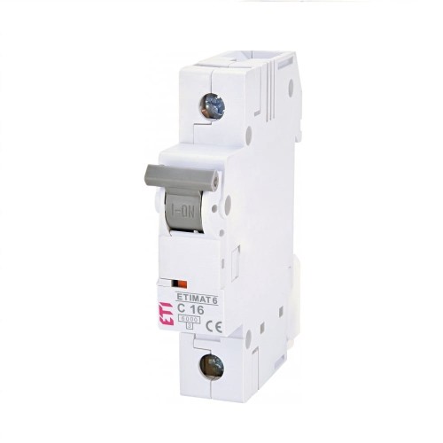 ETI Överströmsskydd C 16A 1P 6kA GPV-401-147