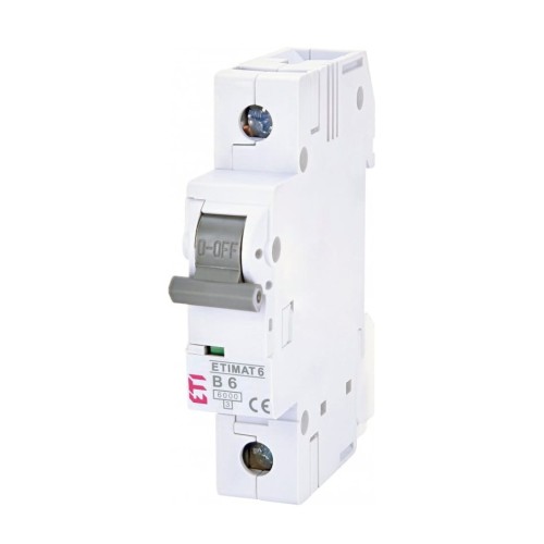 ETI Överströmsbrytare B 6A 1P 6kA GPV-401-160