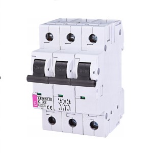 ETI Överströmsskyddsbrytare C 32A 3P 10kA