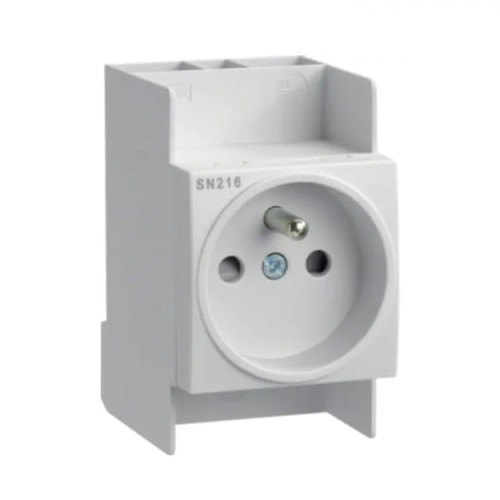 Hager DIN-skena uttag 10-16A 250V med jordstift GPV-401-193