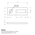 Monteringsadapter M12 80x30x5 grad 1.4301 PV-07-07 (2)