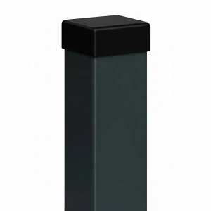 Stängselstolpe 80x80x2 mm, längd 2,4 m, antracitgrå