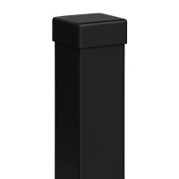 Stängselstolpe 80x80x2 mm, längd 2,4 m, svart