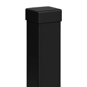 Stängselstolpe 80x80x2 mm, längd 2,4 m, svart