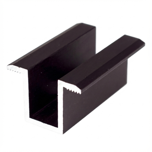 Mellanklämma H24 Aluminium 6060 Hål M8 Anodiserad PV-04-02 (1)