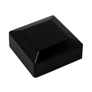 Stolpkapa stolplock stolptäckare för stängselstolpe 80x80 svart
