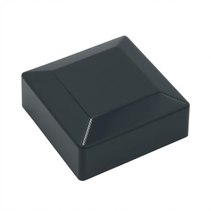 Stolpkapa stolplock stolptäckare för stängselstolpe 80x80 grafitgra