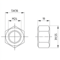 Sexkantsmutter M24 DIN 934 A4-80 000-075 (2)