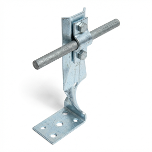 Vinkelfäste med plåt skruv h=7cm galvaniserad zink