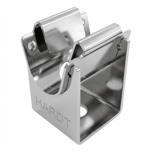 Låg stolpe för tråd h=15mm rostfritt syrabeständigt stål