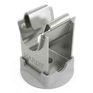 Låg stolpe för tråd med plastfot h=20mm rostfritt syrabeständigt stål