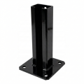 Fästplatta för staketstolpe 60x40 svart RAL 9005 galvaniserad 000-153 (1)