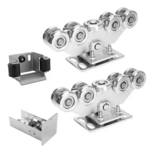 Vagnspaket för skjutgrind 9-rulligt + tillbehör KIT för skena 80