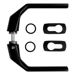 Svart stålhandtag 125×80 mm