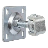 Justerbart gångjärn med sköld M16 80x80x3 mm, förzinkad bygel