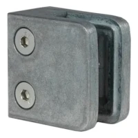 Glashållare 45x45x26 mm, glas 6-10,76 mm, zamak, plant system, obehandlad