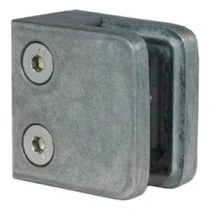 Glashållare 45x45x26 mm, glas 6-10,76 mm, zamak, plant system, obehandlad