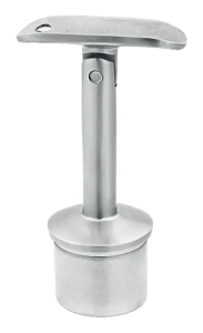 Ledat räckstöd limmat fi 42,4 mm, spindel fi 14 mm, H80, AISI 304, satin, system 42,4 mm (24 st.)