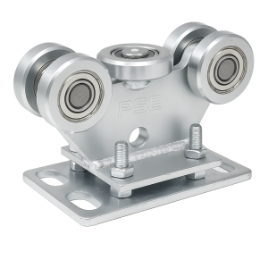 Löpvagn 80 stålrullar till skjutport med justering 5-rullig