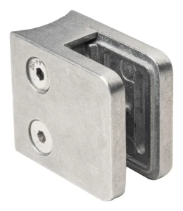 Glashållare 45x45x26 mm glas 6-10,76 mm zamak system 42,4 mm rå