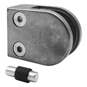 Uchwyt do szkła 50x40x26 mm pin szkło 6-10,76 mm zamak system płaski surowy