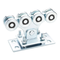 Löpvagn 68 för skjutgrind - system 68x68, stålrullar