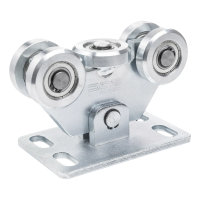 Portlöpare 80 för skjutport – 5-hjulig, stålhjul