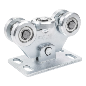 Portlöpare 80 för skjutport – 5-hjulig, stålhjul