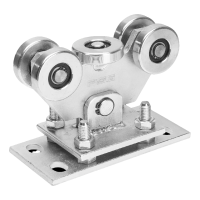 Löpvagn grindtyp 80 för skjutgrind med 5 stålrullar justerbar