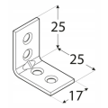 Vinkelbeslag monteringsbeslag KW 1 25x25x17x1,5 mm förzinkat 000-346 (3)
