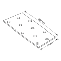 Perforerad platta platt koppling PP 2 40x100x2,0 000-359 (3)