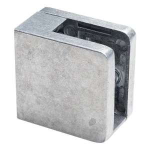 Glashållare 6-10,76 mm 45x45x26 mm, konsol och pin, zamak, plant system, rå