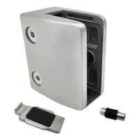 Glashållare 12-17,52 mm konsol och pin 65x55x37 mm AISI 304 plant system satin