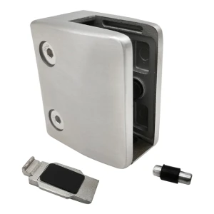 Glashållare 12-17,52 mm konsol och pin 65x55x37 mm AISI 304 plant system satin