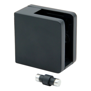 Glasbeslag 45x45x26 mm för plan yta med konsol antracit