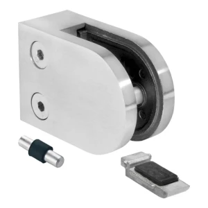 Glashållare 6-12,76 mm 63x45x30 mm konsol och pin AISI 304 plant system satin
