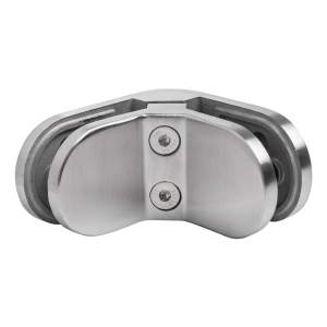 Glashållare 6-12,76 mm 90° oval 82x45x30 mm pin AISI 304 satin